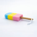 Rainbow Bath Brush Ice Cream Shaped Stick Bathing Body Brush Sponges